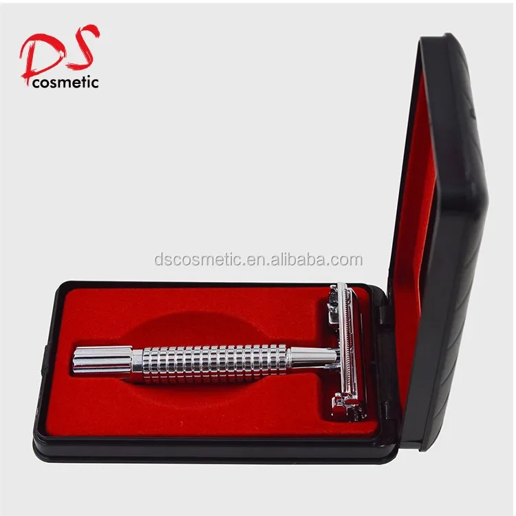 red wood handle double edge safety shaving mens razors