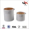 White Ceramic Storage Jar With Lid