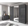 Black Mirrored Closet Wardrobe Cabinet With Mirror Bedroom Wall Wardrobe Design