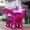 3.7x3.7x2.5 meters rose gold inflatable flying pig balloon, giant inflatable flying pig with wings