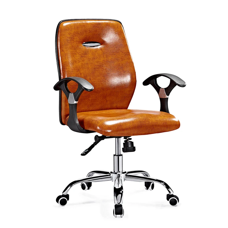 Factory Price Fixed PP Armrest Brown Leather Office Vintage Office Chair Turkey