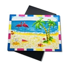 Tourist Soft Magnet Foil Fridge Magnet Tropical Souvenirs Beautiful Beach Theme 3D Aluminum Magnets