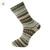 Lady stripe pattern socks vintage style colorful jacquard fair isle ankle sock wholesale
