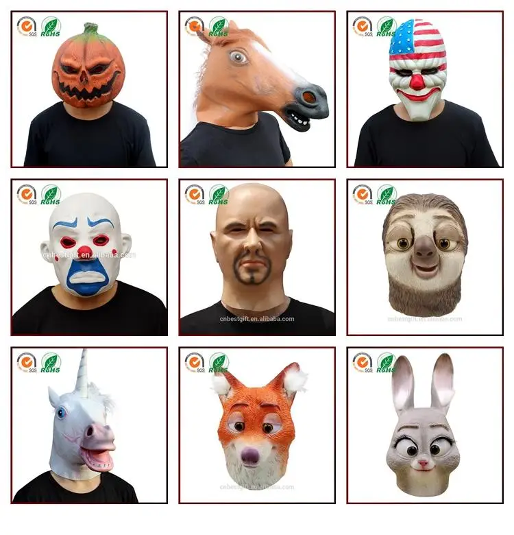 Halloween Full Head Female Sexy Fox Movie Anime Latex Mask