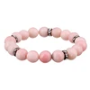 Hot Sale Natural Stone Beaded Druzy Stone Bracelet Pink Bead Bracelets