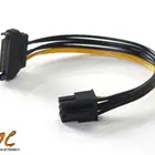 8-inch Express Adapter For Video Card 15-pin SATA Power Supply And 6-pin PCIe PCI-E PCI Express Adapter Cable