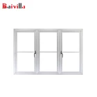 Foshan soundproof glass casement double glazed aluminum kitchen windows