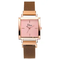 

3828 Square Women Bracelet Watch Contracted mesh Magnetic WristWatches