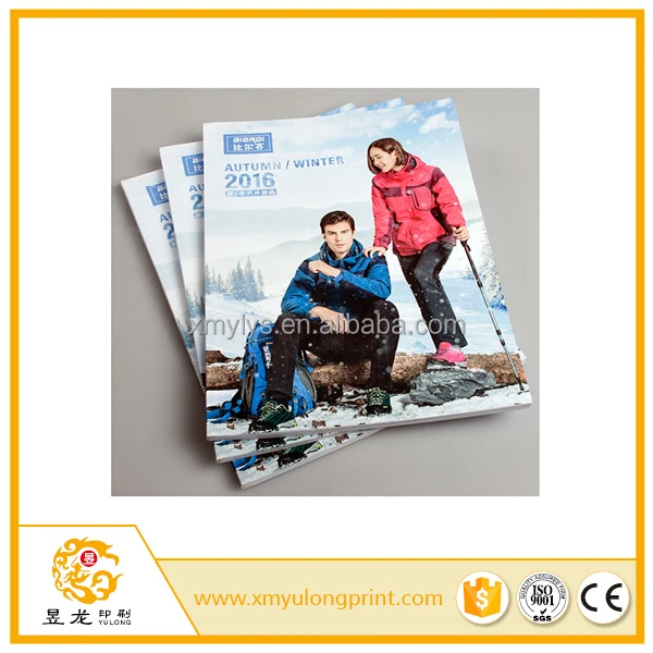 custom magazine booklet book brochure color printing with pefect binding or saddle stitching