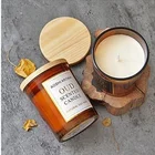 Aromatherapy essential oil soy candle purifying air glass gift box bedroom smokeless romantic aroma