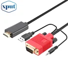 6ft VGA USB to HDMI Adapter Cable 1080P with Audio for PC Laptop TV Computer Projector