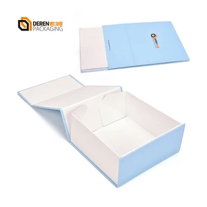premium luxury foldable paper white magnetic gift box magnetic
