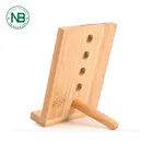 Portable desk tablet holder band bamboo mobile phone display holder stand for home office