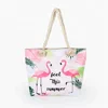 Hot Selling Custom Printed Women Handbags Cotton Canvas Shopping Tote Bag Fashion Beach Handbags 2018