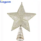 2019 Custom design xmas ornaments LED light christmas tree topper star decoration