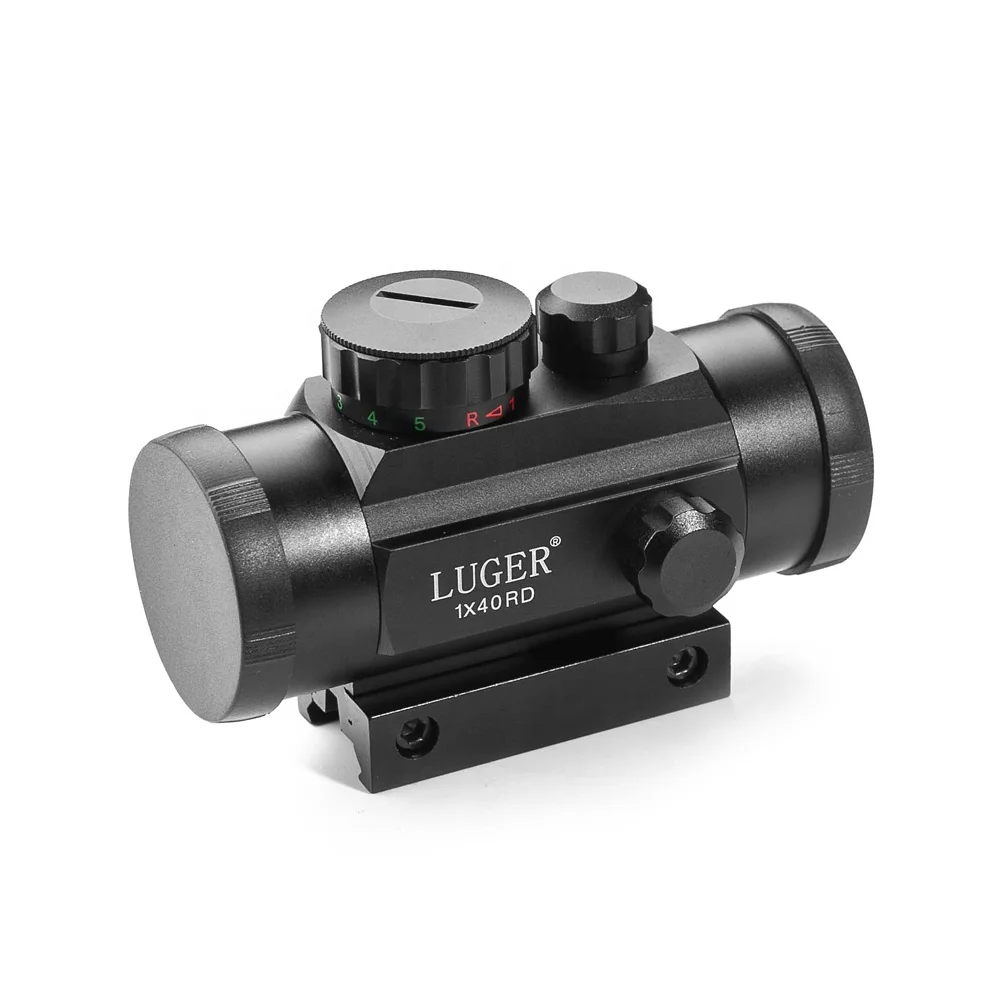 LUGER Red Dot Sight Optics Sight riflescope tactical 1X40 Illuminated Red Green Dot with 11/20mm rail for Hunting, Black
LUGER Red Dot Sight Optics Sight riflescope tactical 1X40 Illuminated Red Green Dot with 11/20mm rail for Hunting, Black
