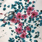 No MOQ Custom Digital Print Floral Crinkle Georgette Chiffon Silk Fabric