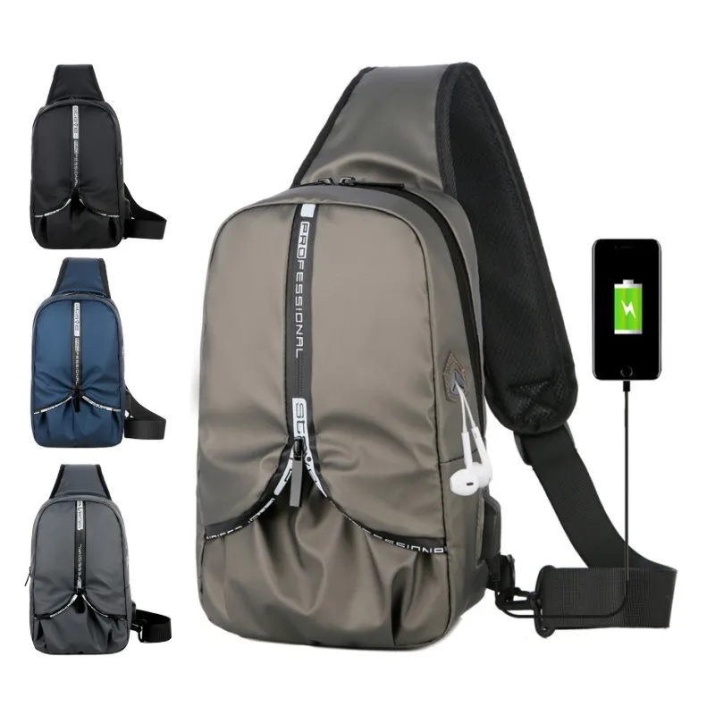 2019 Latest Designs Chest Bag With USB Charging Anti Theft Leisure Men Sling Crossbody Bag, Gray, blue bronze and black
2019 Latest Designs Chest Bag With USB Charging Anti Theft Leisure Men Sling Crossbody Bag, Gray, blue bronze and black