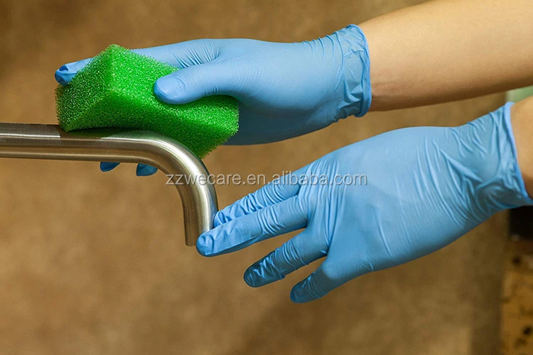 Latex Free Disposable  Comfortable Medical Textured Finger Tips Food Safety Cleaning Safety Nitrile Coated Work Gloves