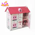 New hottest children miniatures wooden dolls houses with furniture W06A256