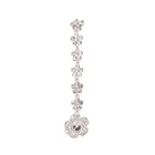 New hot women's rhinestone glass color long brooch Muslim brooch can be customized
