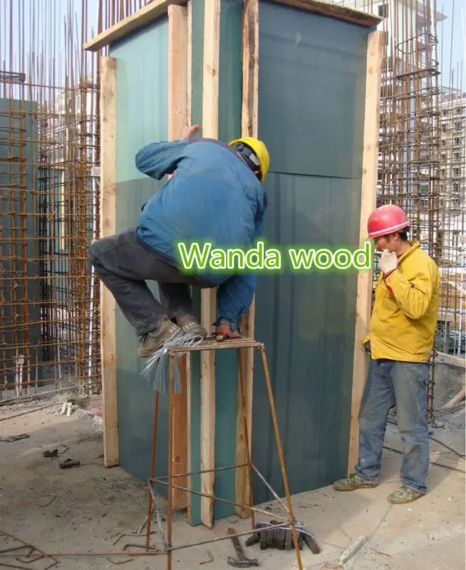 low price use 4-6times poplar core concrete formwork plywood