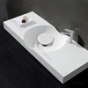 kkr pure white solid surface wall hung sink / modern washbasin / european bathroom sinks