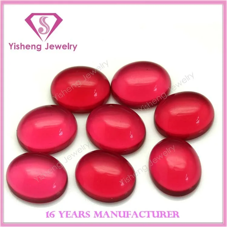 hot sale synthetic oval red rhinestone glass gemstone price