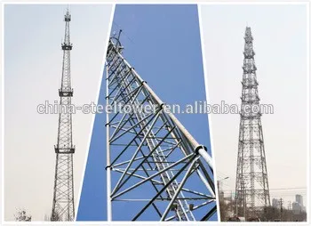 High Voltage Electric Power Transmission Galvanized Monopole Steel Tower
