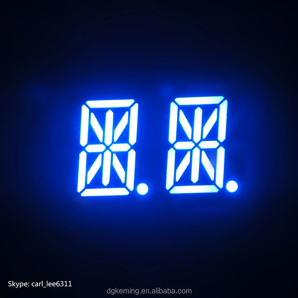 2 digit 14 segment PDA54-11EWA alphanumeric led digital display blue