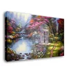 Thomas Kinkade Landscape Home Wall Decor LED Painting Art On Canvas With LED Light