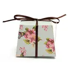 Candy Wedding Favor Gift paper Box printing With Ribbon