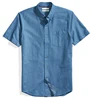 Wholesale denim blue summer t-shirt for men short sleeve blank cotton t-shirts with pocket