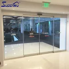 Automatic frameless aluminum sliding door glass sensor door
