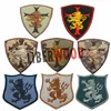Navy Seal Team 6 Devgru Lion Cross Crusader Shield Tactical Patch 3D ARMY Embroidery Badges Military Morale Badges Airsoft STOCK