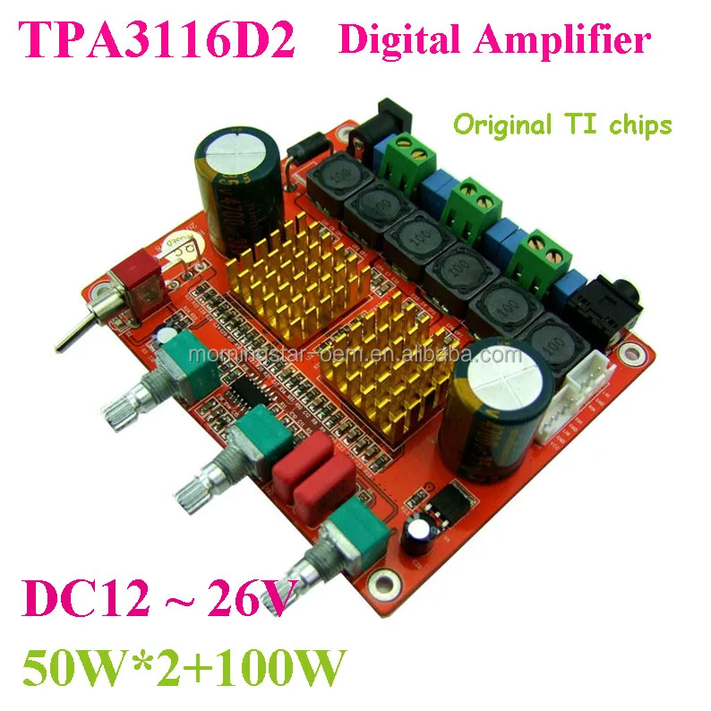 Good quality HIFI2.1 digital power amplifier board TPA3116D2 subwoofers / exclusive red ring inductance / HIFI level timbre
Good quality HIFI2.1 digital power amplifier board TPA3116D2 subwoofers / exclusive red ring inductance / HIFI level timbre