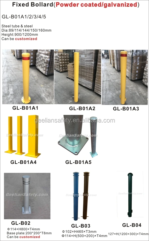 Metal Bollard Geelian Stainless Steel Metal Traffic Manual Retractable