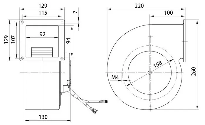 Centrifugal Blower, Radial, 230V, 220V 120V 24 - detail 10