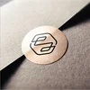 Custom LOGO High-grade gold foil Stickers Matte metal texture paper sticker label