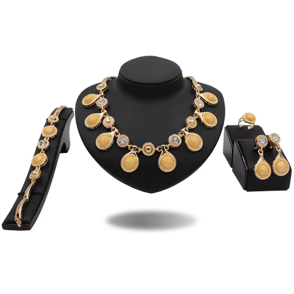 New Fashion Luxury Wedding Necklace Set African Gold Plated Jewelry Set Women 4 in 1 TD31Y317, Picture 
New Fashion Luxury Wedding Necklace Set African Gold Plated Jewelry Set Women 4 in 1 TD31Y317, Picture