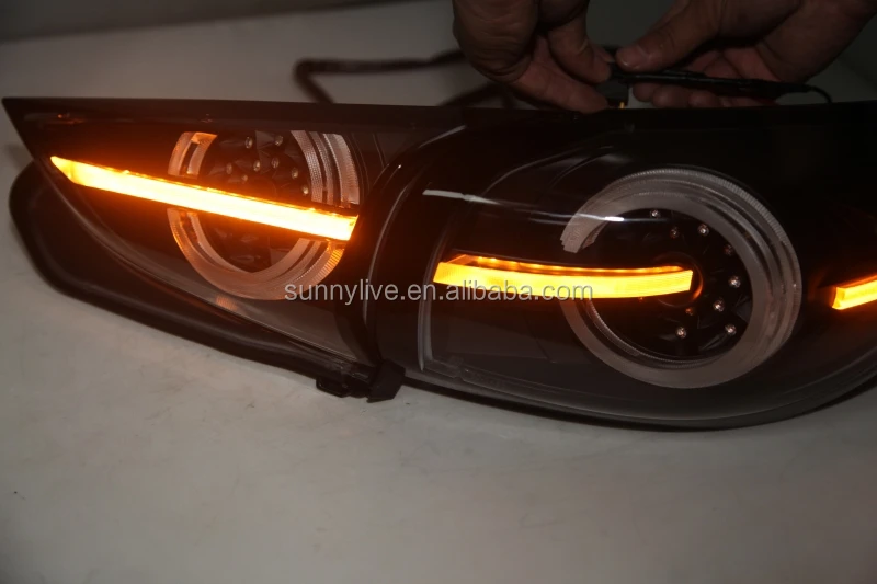 LED rear light For MAZDA 3 Axela Hatchback 2015 -up LED Strip Tail Lamp Clear cover TW