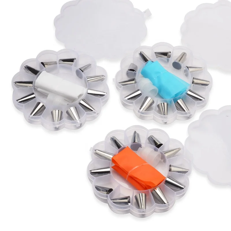 YiJia 14pcs plastic cake nozzles decorating piping tips set for home use, Blue;orange;white
YiJia 14pcs plastic cake nozzles decorating piping tips set for home use, Blue;orange;white