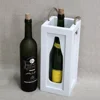 Vintage Hand Paint Single White Wine Box Wood