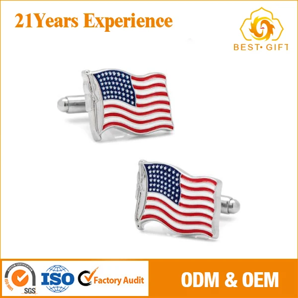 wholesale national flag metal cufflinks mens
