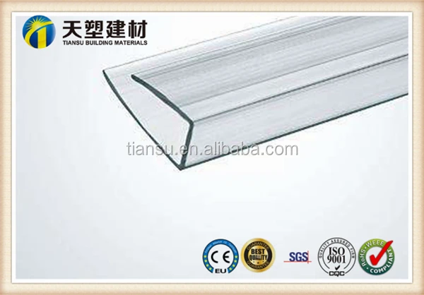 For PC Sheet Polycarbonate Profiles Connector U Shape Accessory