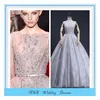 High quality silver Lace applique Real design bridal dress bridal gown Ball gown wedding dress 2015(REAL-1204)