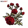 Velvet Red Flower Embroidery Designs