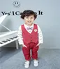 2018 boys suit Korean version wedding clothes striped vest cartoon shirt pants 3 piece set