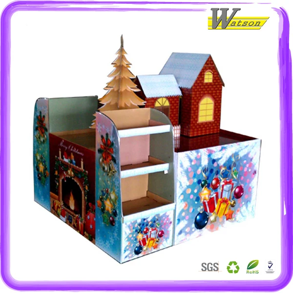 christmas gift promotion cardboard paper pallet display stand