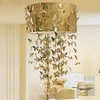 2015 zhongshan modern led golden rope chandelier with butterfly